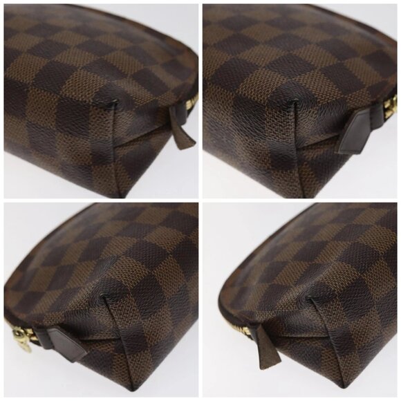 LOUIS VUITTON Damier Ebene Pochette Cosmetic PM Pouch N47516 LV Auth BD2195 - Picture 14 of 16